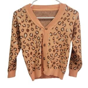 Leopard Print Cardigan Sweater Girl's Size‎ 3X